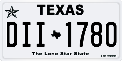 TX license plate DII1780