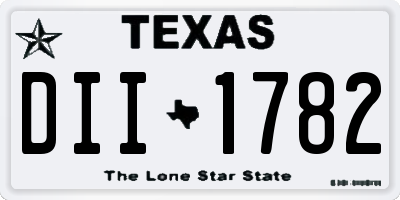 TX license plate DII1782