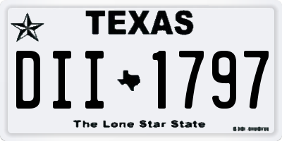 TX license plate DII1797