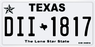 TX license plate DII1817