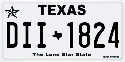 TX license plate DII1824