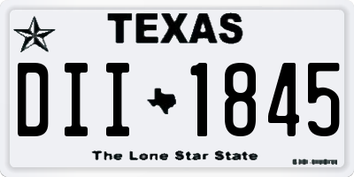 TX license plate DII1845