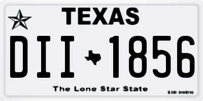 TX license plate DII1856