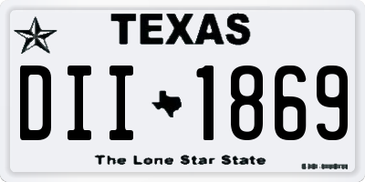 TX license plate DII1869