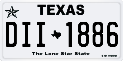 TX license plate DII1886