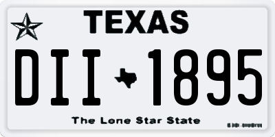 TX license plate DII1895