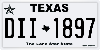 TX license plate DII1897