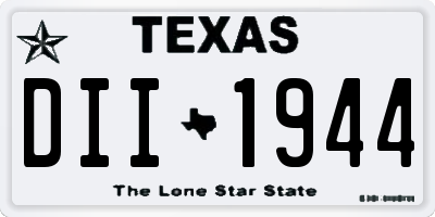TX license plate DII1944