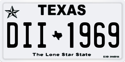 TX license plate DII1969