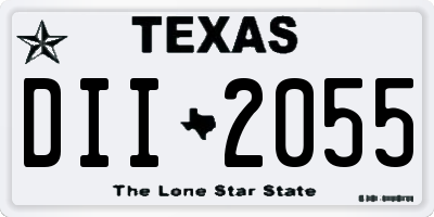 TX license plate DII2055
