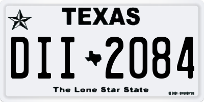 TX license plate DII2084