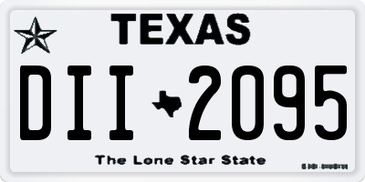 TX license plate DII2095