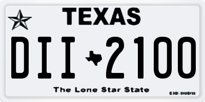 TX license plate DII2100