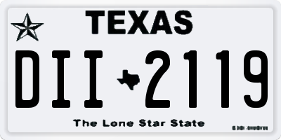 TX license plate DII2119