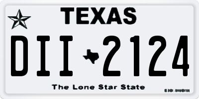 TX license plate DII2124