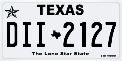 TX license plate DII2127