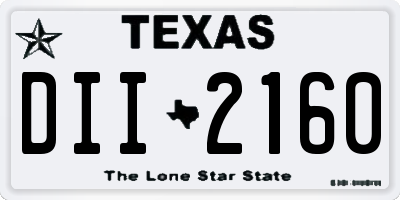 TX license plate DII2160