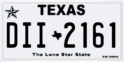 TX license plate DII2161