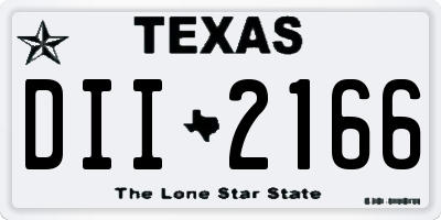 TX license plate DII2166