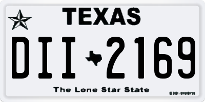 TX license plate DII2169
