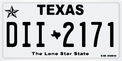 TX license plate DII2171