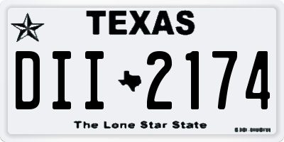 TX license plate DII2174