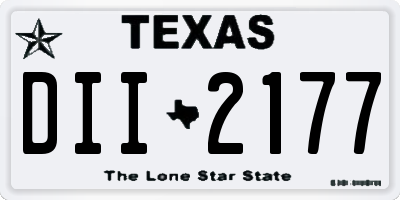 TX license plate DII2177