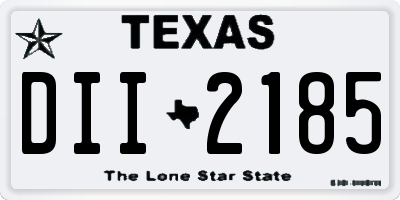 TX license plate DII2185