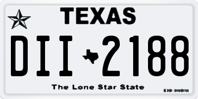 TX license plate DII2188