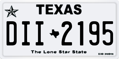 TX license plate DII2195