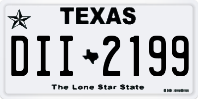 TX license plate DII2199