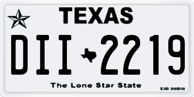 TX license plate DII2219