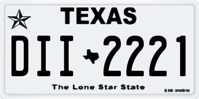 TX license plate DII2221