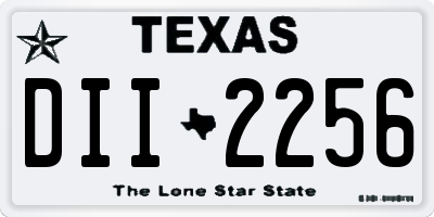 TX license plate DII2256