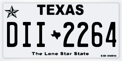 TX license plate DII2264