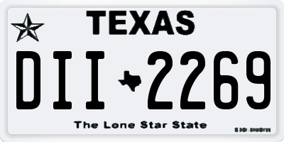 TX license plate DII2269