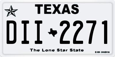 TX license plate DII2271