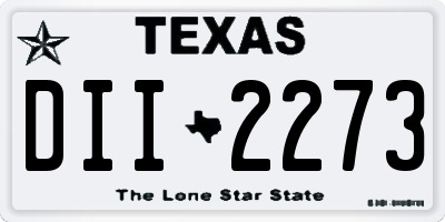 TX license plate DII2273