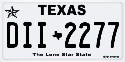 TX license plate DII2277