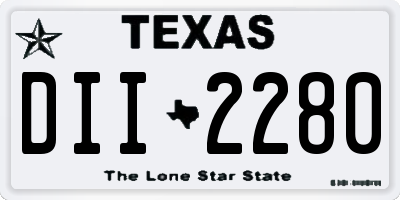 TX license plate DII2280