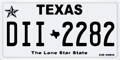 TX license plate DII2282