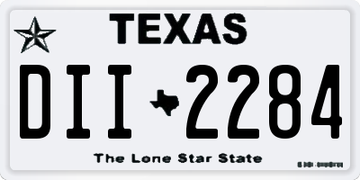 TX license plate DII2284