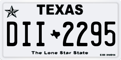 TX license plate DII2295