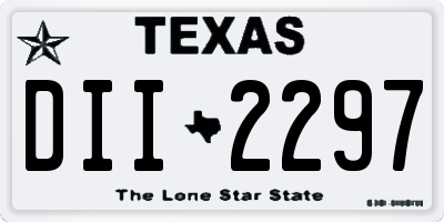 TX license plate DII2297