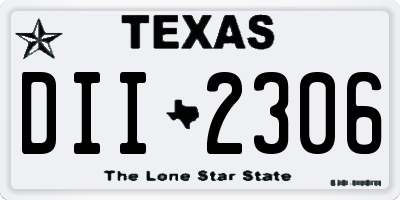 TX license plate DII2306