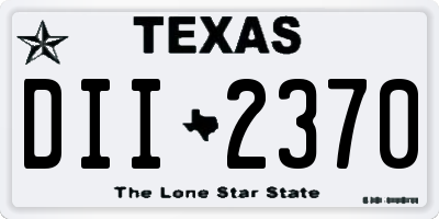 TX license plate DII2370