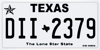 TX license plate DII2379