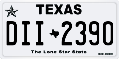 TX license plate DII2390