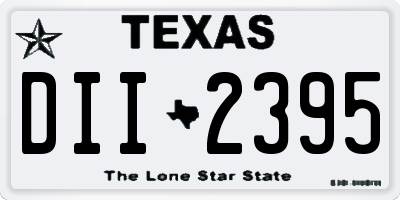 TX license plate DII2395