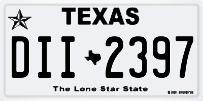 TX license plate DII2397